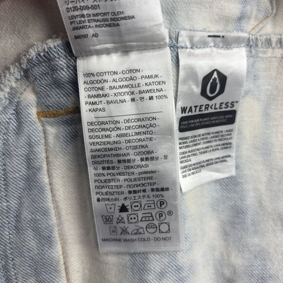 Levis Womens Ex-Boyfriend Trucker Jacket With Floral Back Embroidery Small, Whit - Picture 12 of 15